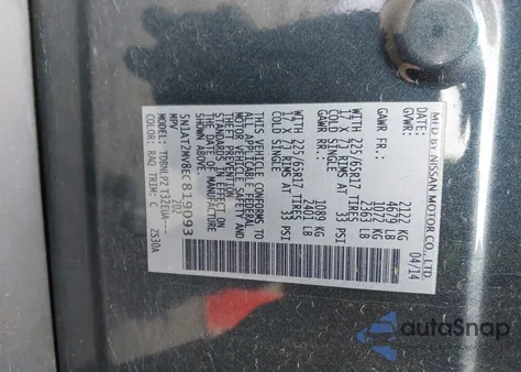 2014 Nissan Rogue S from USA, damaged, VIN 5N1AT2MV8EC819093